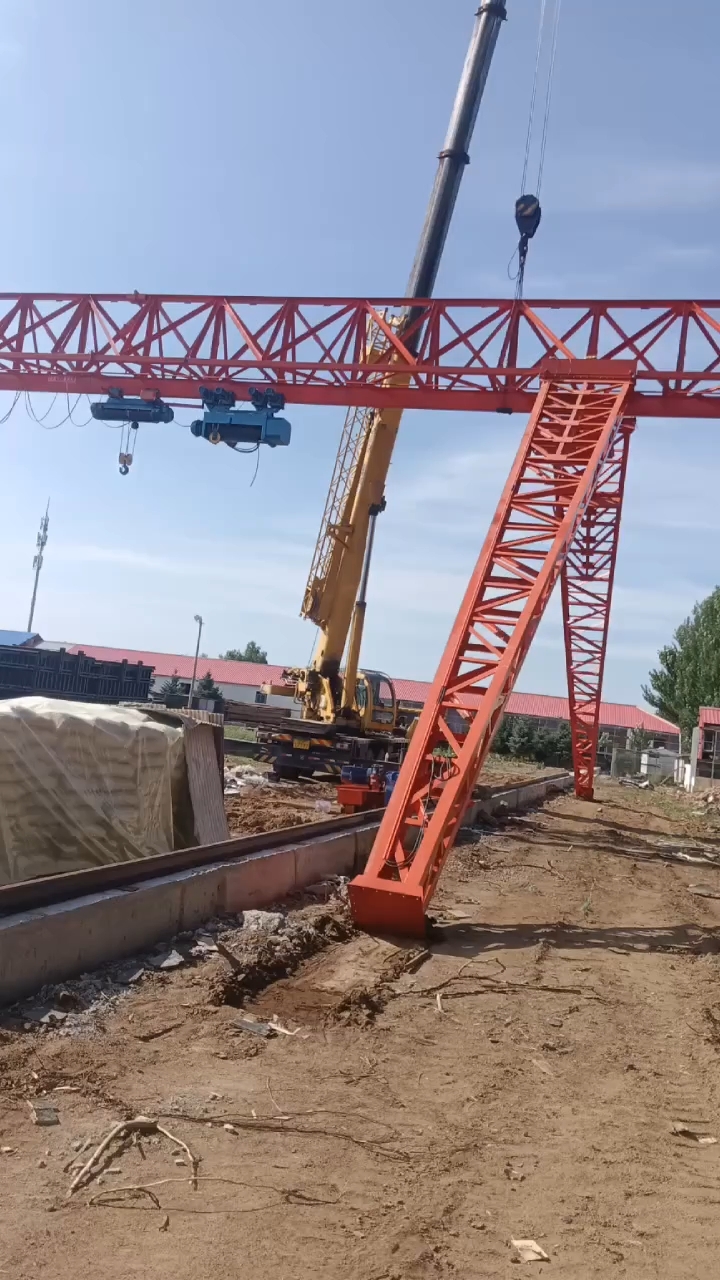 32吨花架式龙门吊安装现场#龙门吊#起重机生产厂家