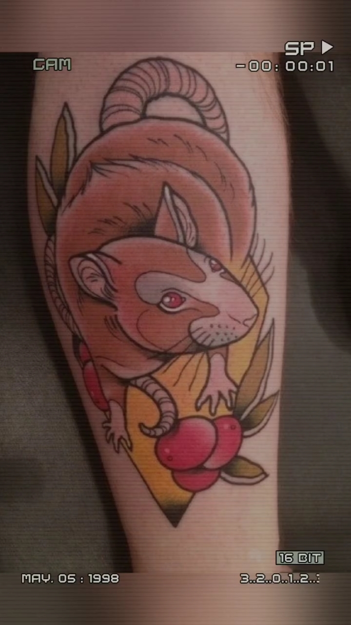 生肖老鼠纹身艺术图案欣赏