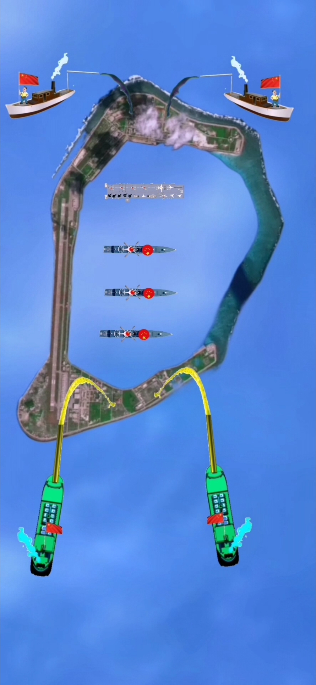 中国南海避风港渚碧礁