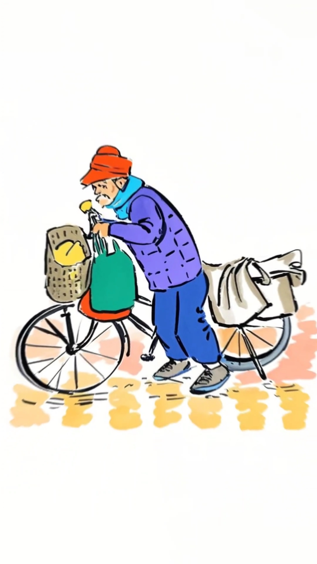 善良老板给拾荒老人2个馒头,老人急忙塞嘴里