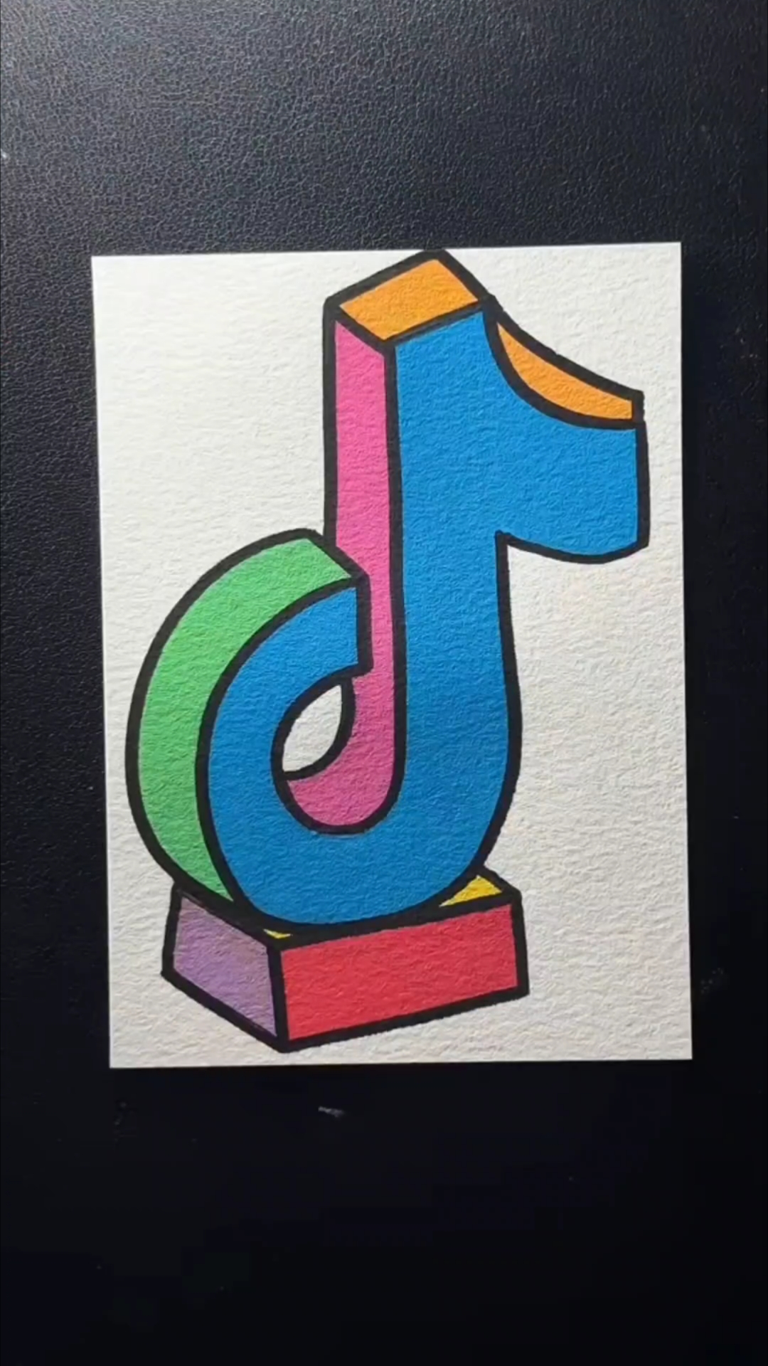 超炫!彩色立体字母简笔画教程 #简笔画教程 #绘画
