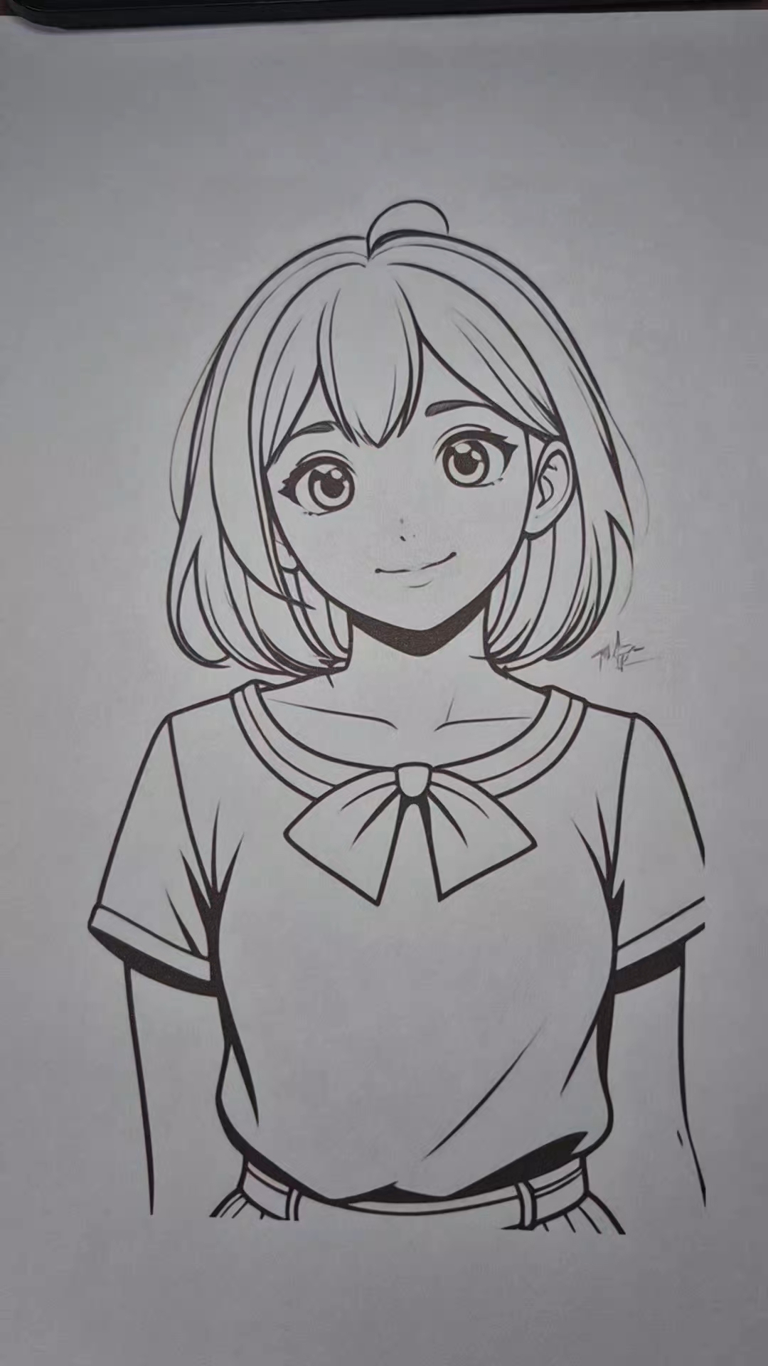 给动漫少女上色全过程,色彩渐变太绝了 #一起学画画