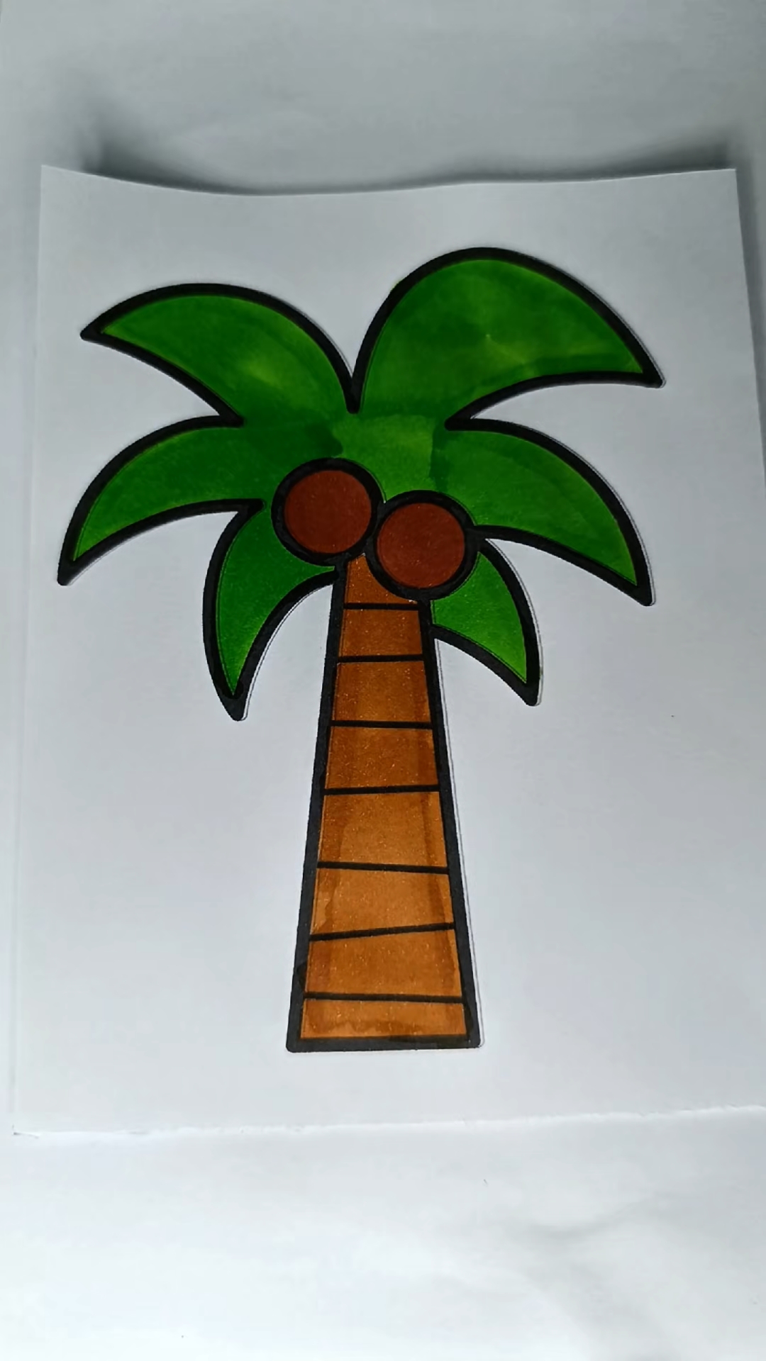 超简单的椰子树简笔画教程来啦 #简笔画教程 #一起学画画