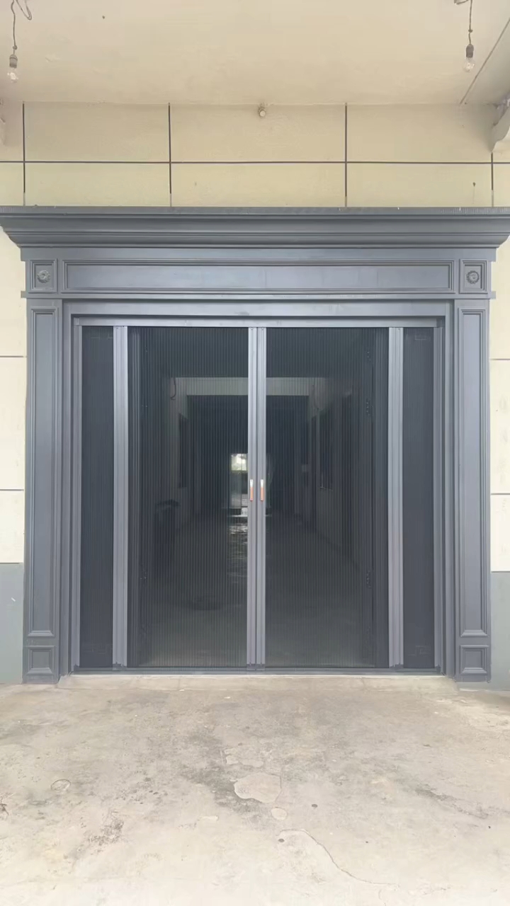 金刚网折叠纱门 无轨纱门 蜂巢帘批发