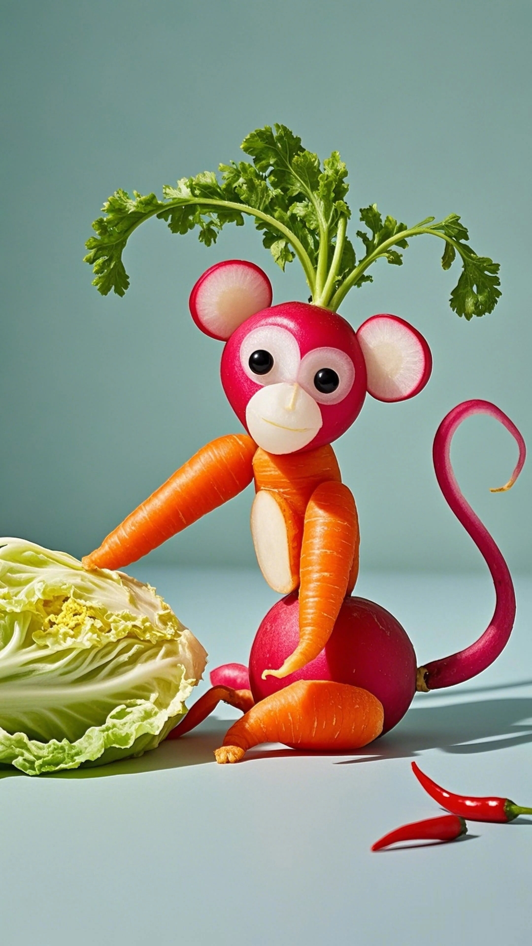 萝卜蔬菜也可以这么有创意,带着家人,一起来创意手工吧