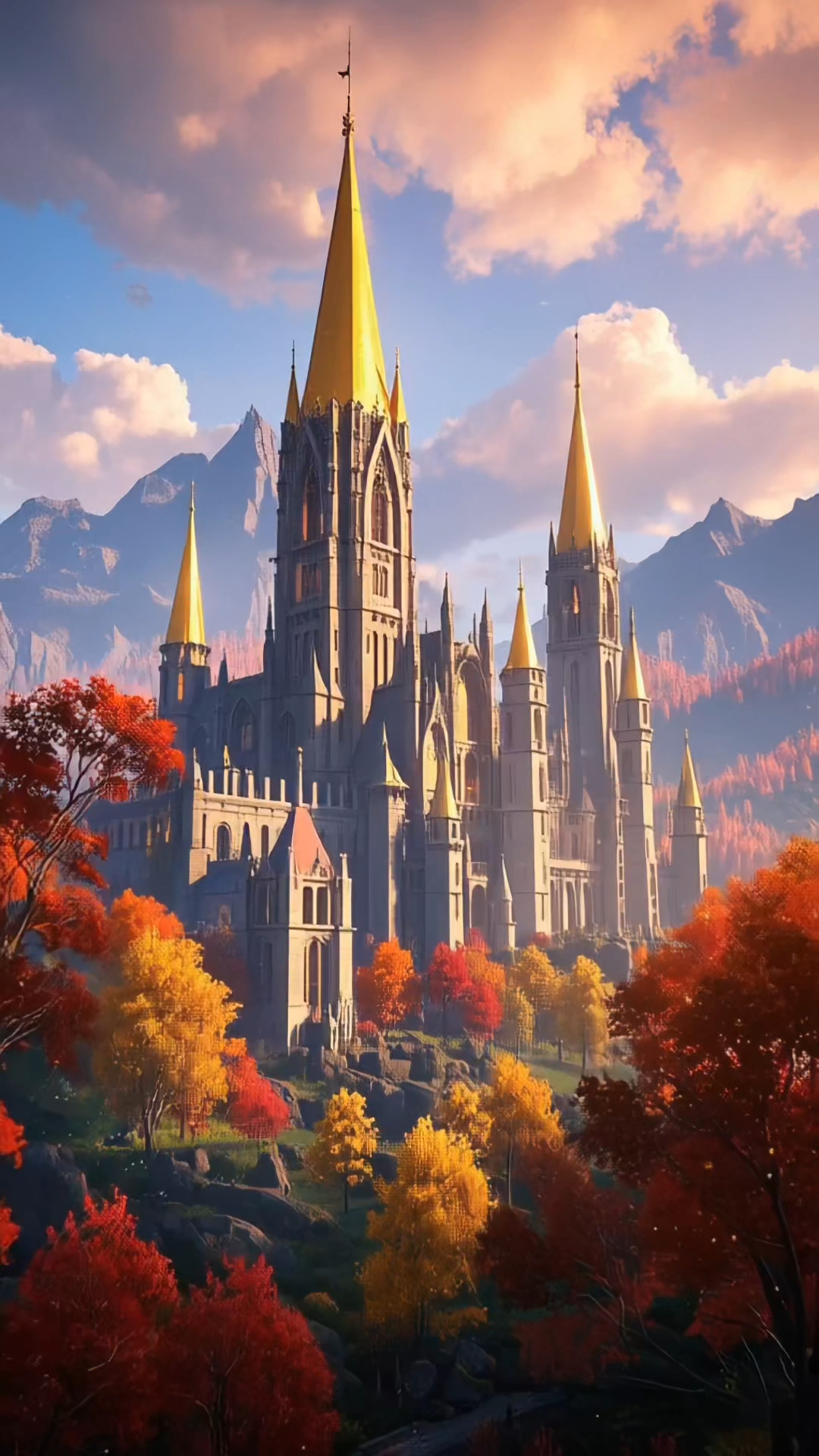 梦幻城堡,童话世界,秋日暖阳,童话故事里的城堡