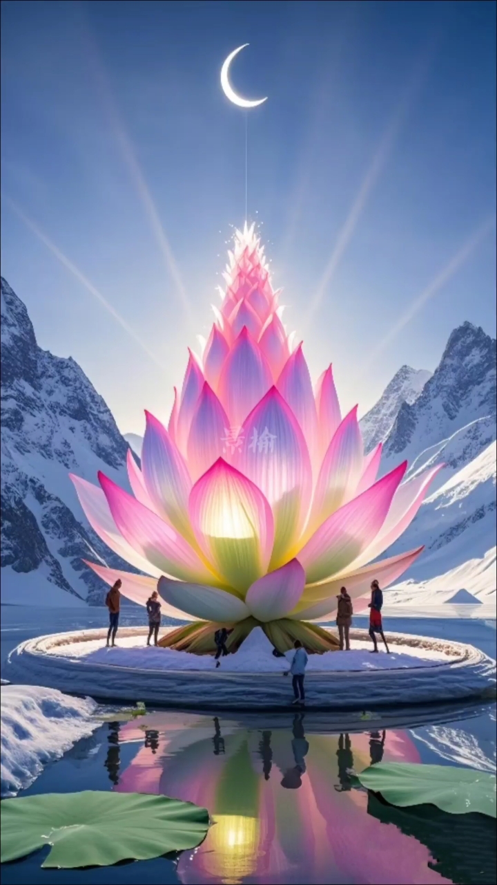 雪莲花开花开富贵好运来