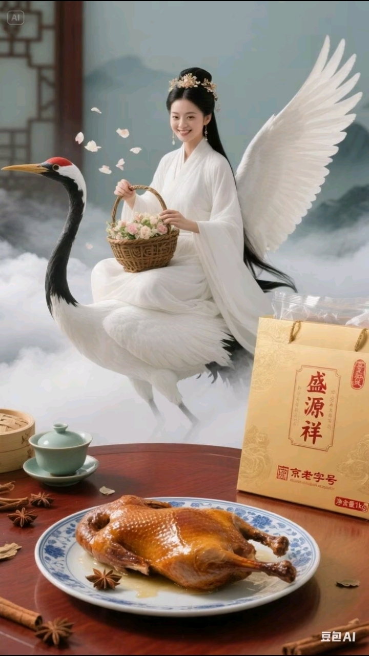 真人秀,面部特写.蔚蓝天空,腾云驾雾,白衣仙女身穿白色交领汉