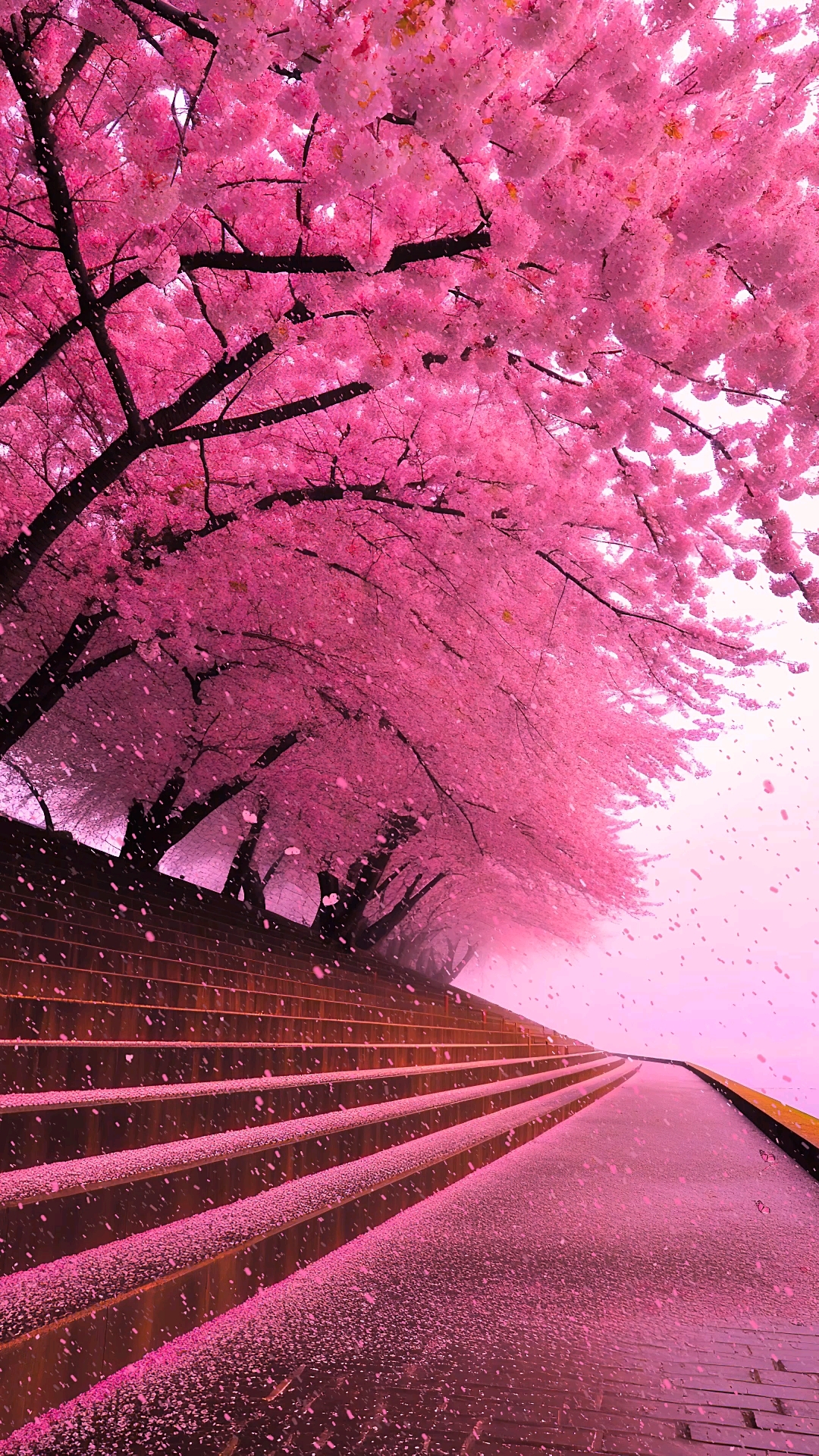 被人艾特看这么浪漫的樱花雨,真的是很幸福啊