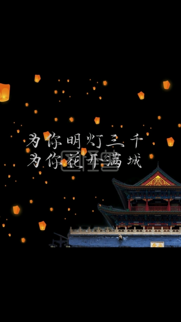 为你明灯三千,为你花开满城