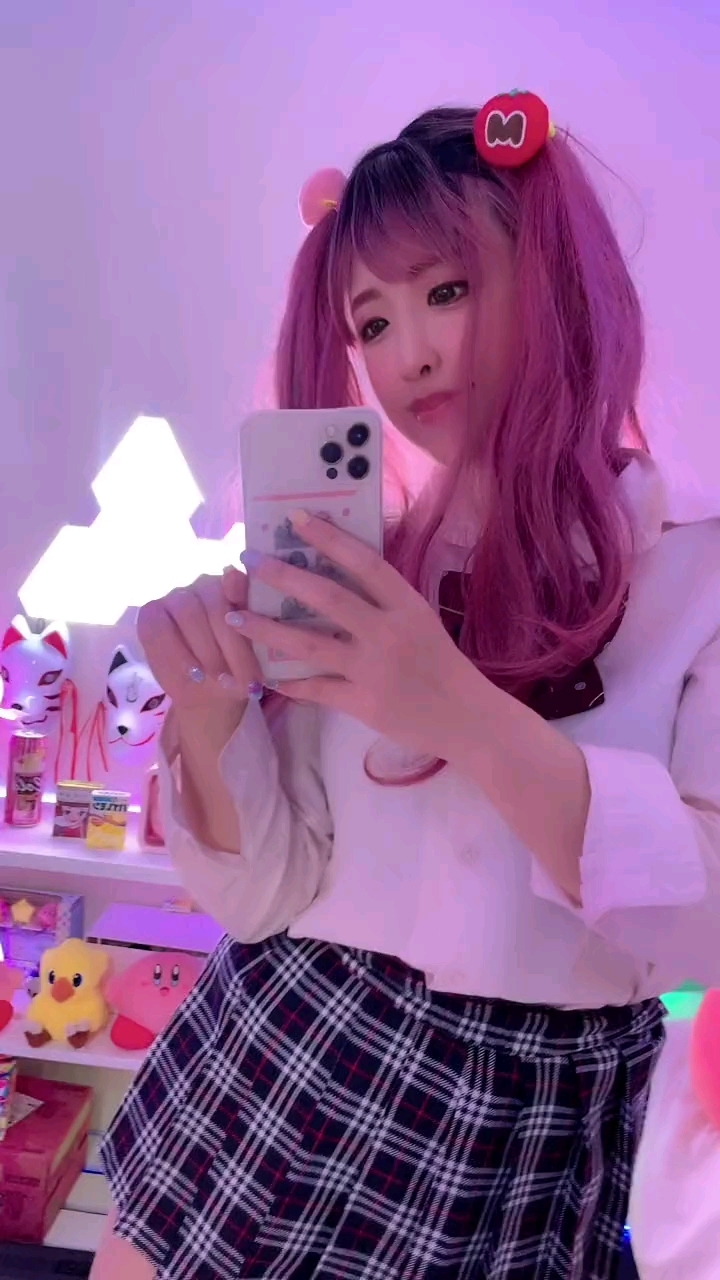 粉色双马尾弹力摇