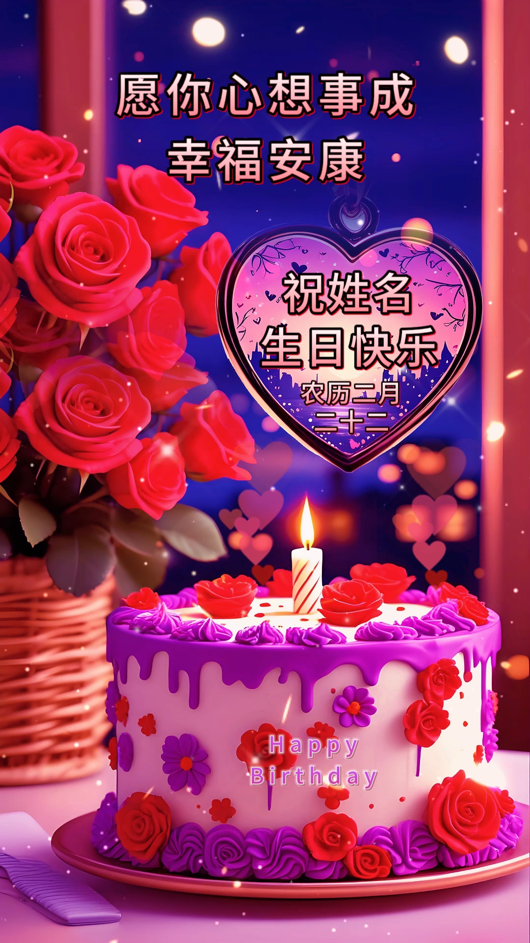 祝你生日快乐!生日快乐祝福视频同款定制,可改名字/日期/照片