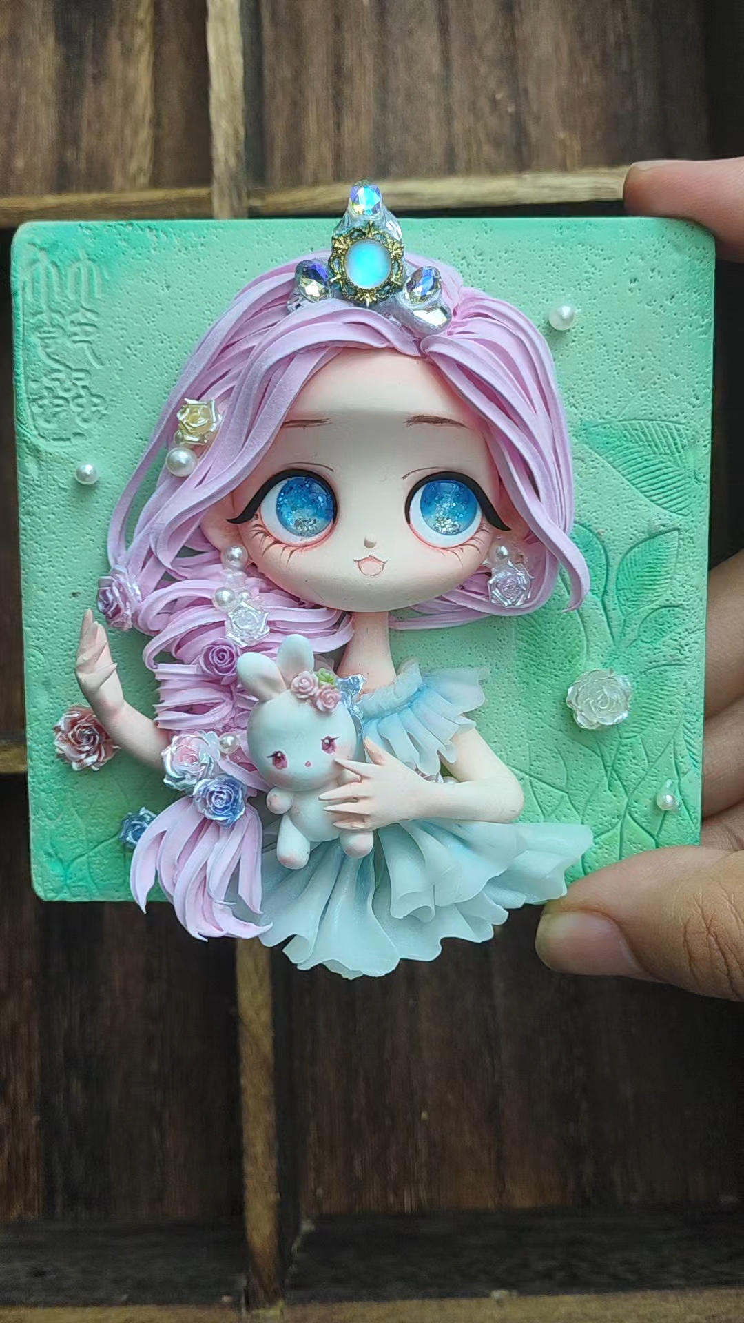 有手就会的粘土画娃娃