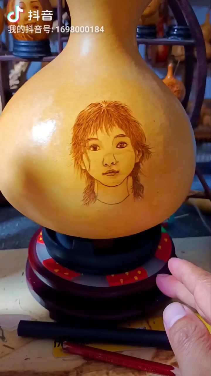 葫芦烙画人物肖像烙画