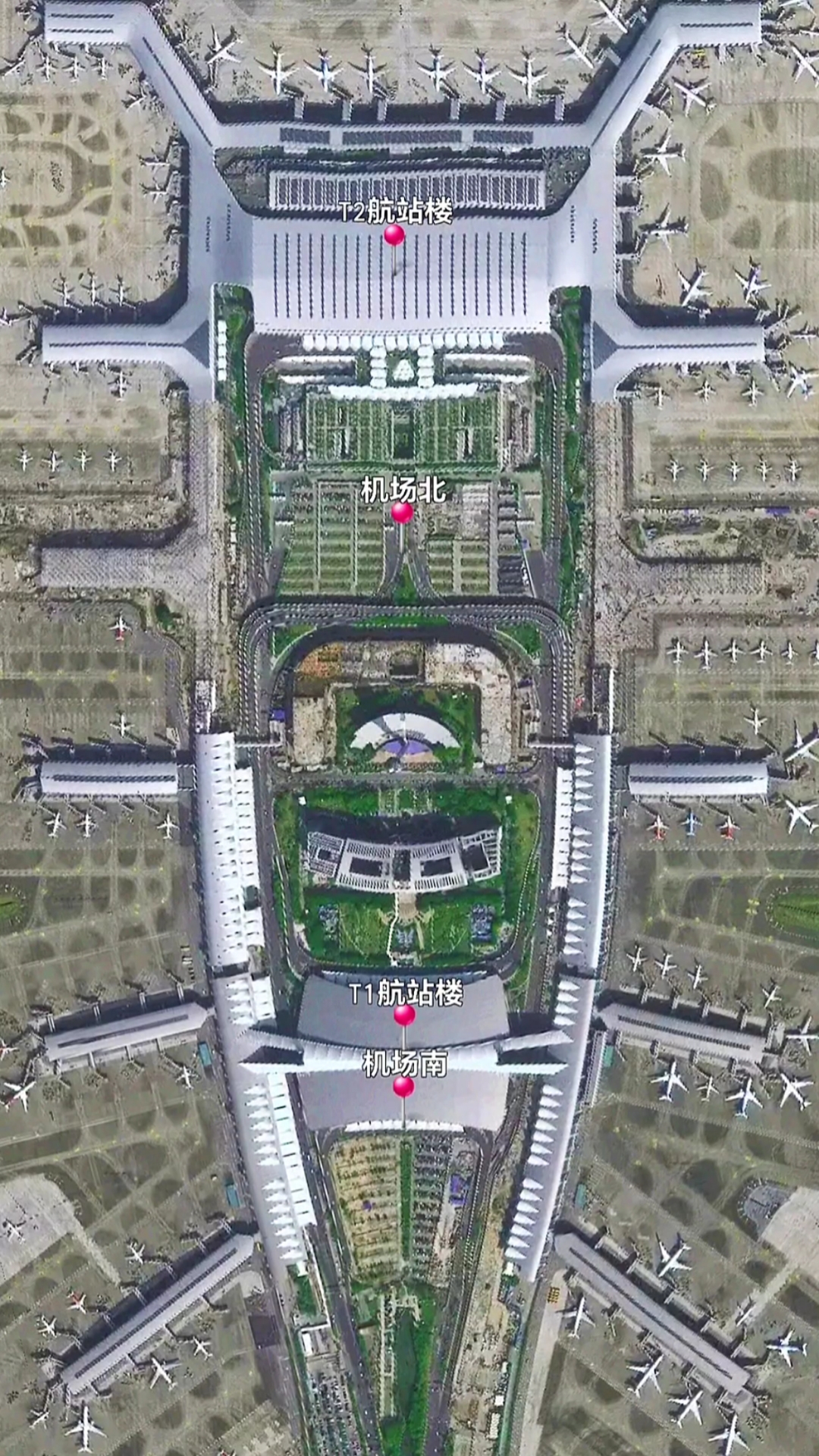 广州白云国际机场俯瞰全景