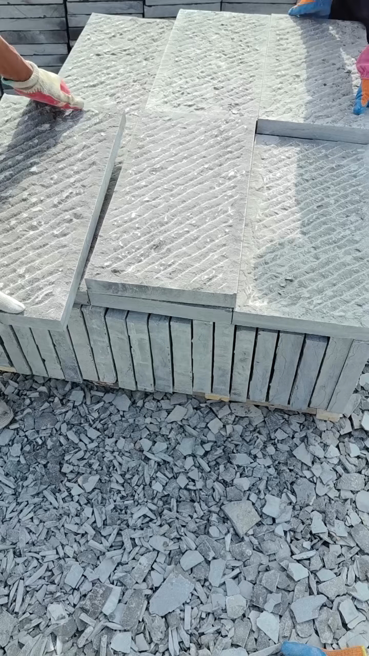 仿古錾道面青石板古建园林地铺石材