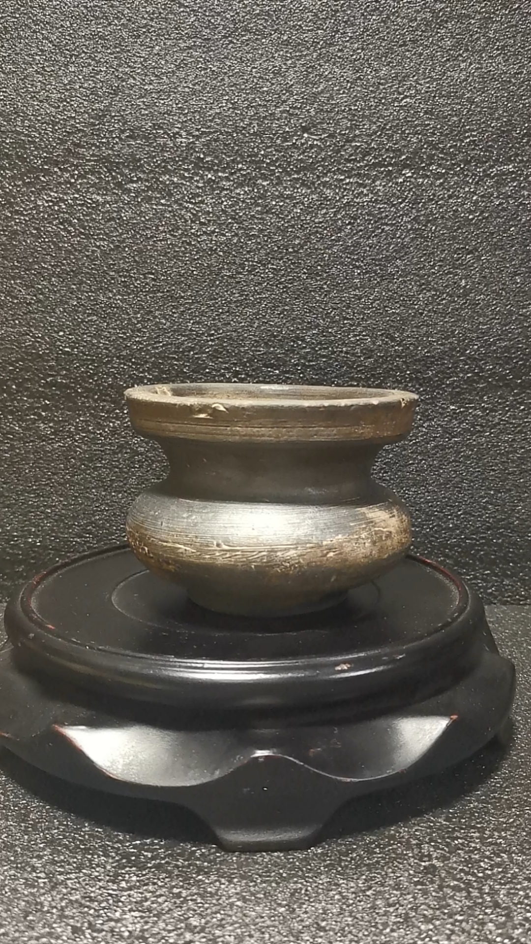 宋金时期抛光黑陶渣斗/唾壶,茶具,讲究器.