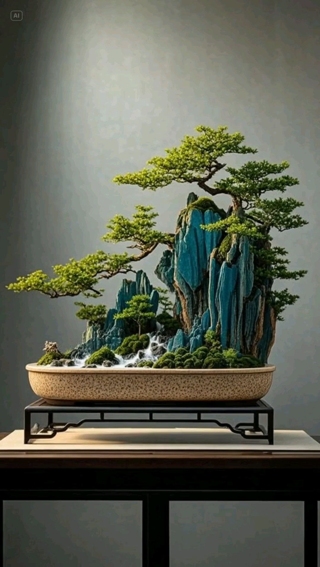 假山流水盆景欣赏