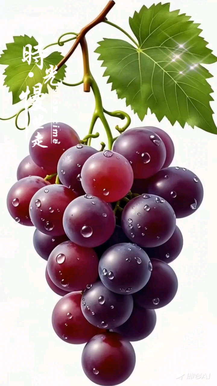 卡通葡萄带叶16k高清