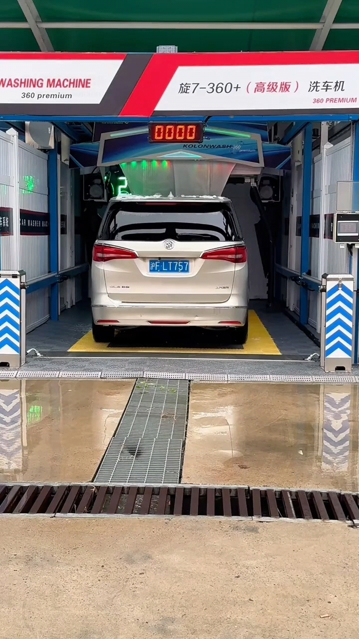 上海阔龙360premium无接触全自动电脑洗车机洗车视频