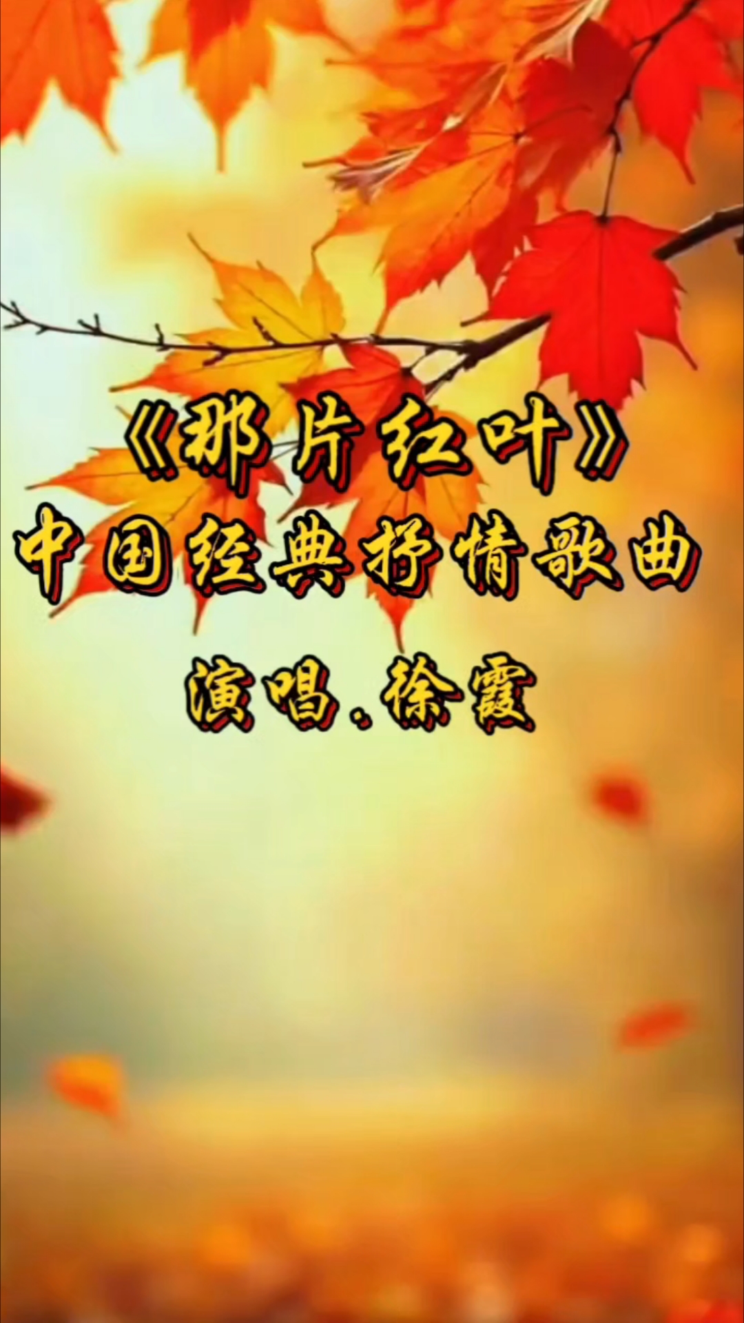 今白分享中国经典抒情歌曲《那片红叶》