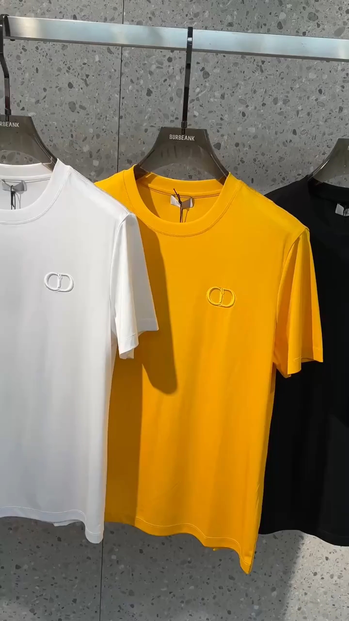 迪奥夏季经典款字母刺绣短袖t恤,简约时尚百搭款