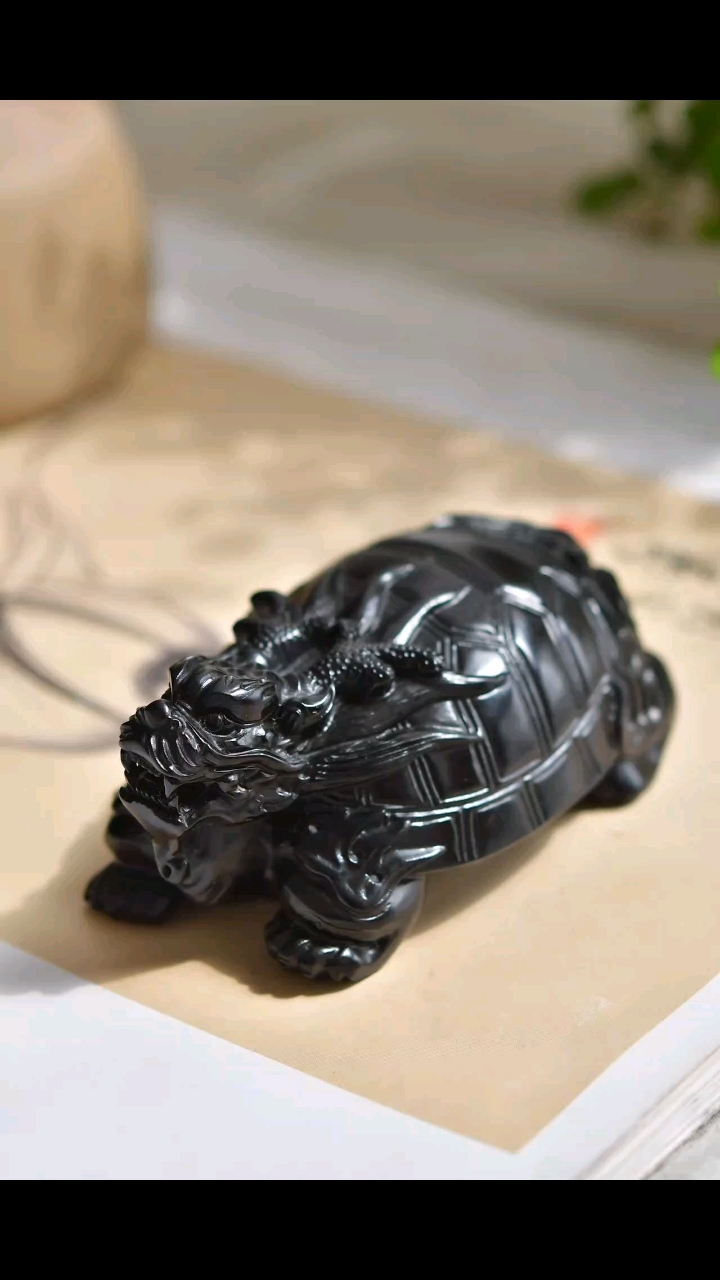 和田玉·墨玉·富贵龙龟