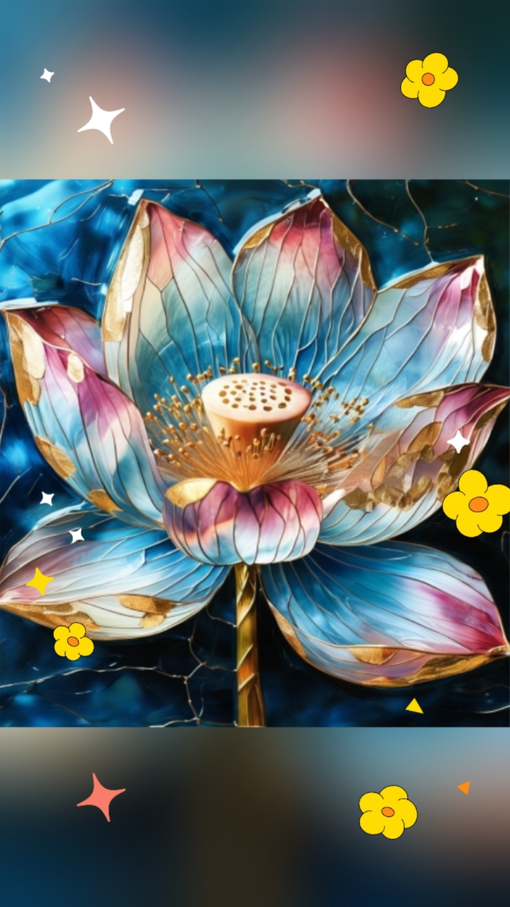 细丝彩绘玻璃  超美梦幻莲花