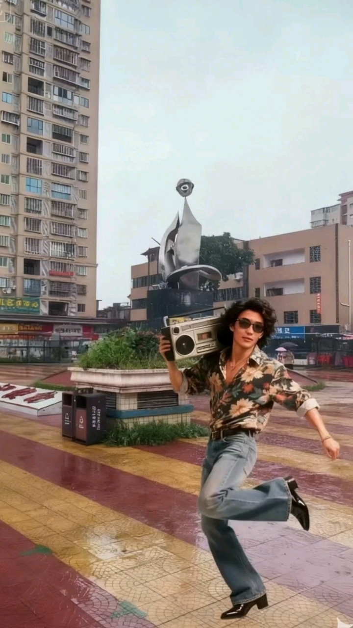 回忆杀,数字人演绎80年代霹雳舞