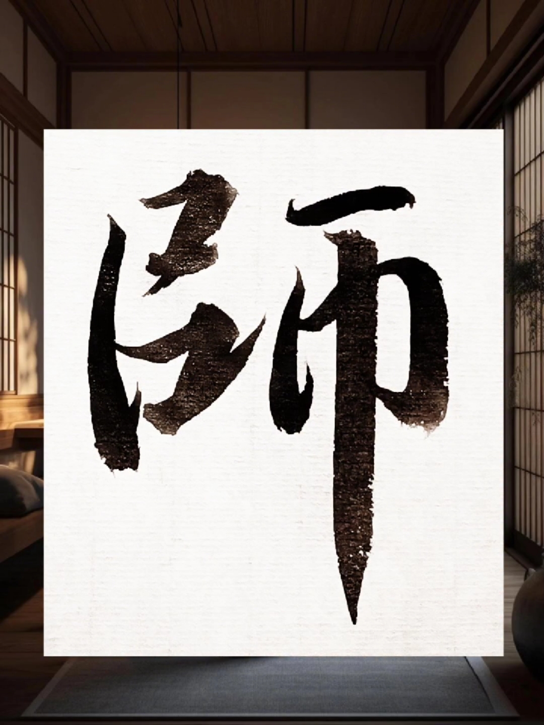 师字行书,一荷书法