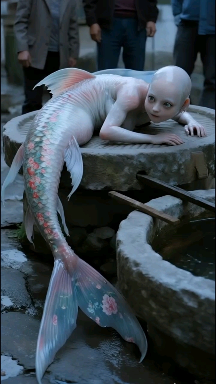 村里水井旁惊现一只美人鱼