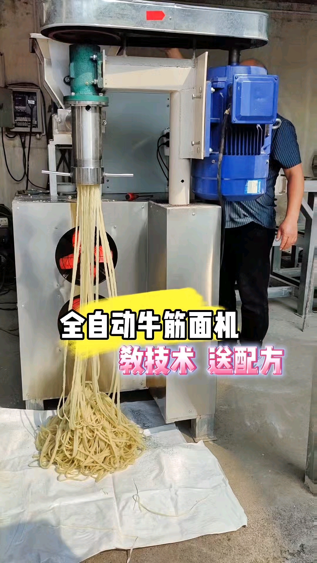 压牛筋面机器制作过程图片