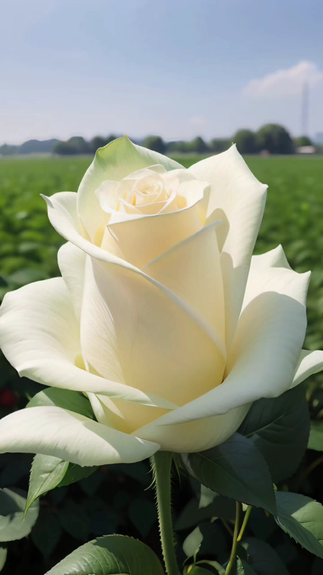 白玫浅笑倚春风,白狐念旧意无穷,曲韵悠悠心自融