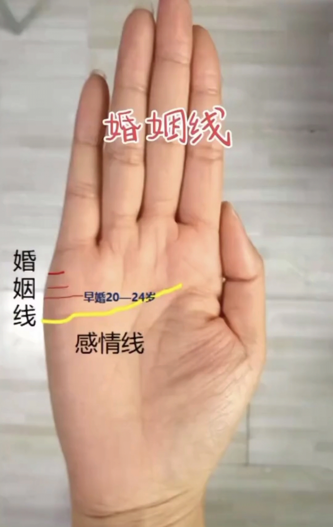 来看看我们手相中的感情婚姻线-度小视
