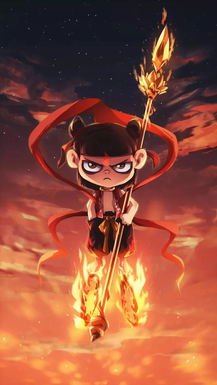 哪吒之脚踩风火轮