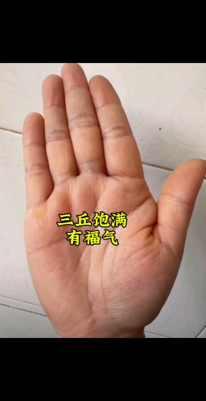 三丘饱满有福气的掌纹