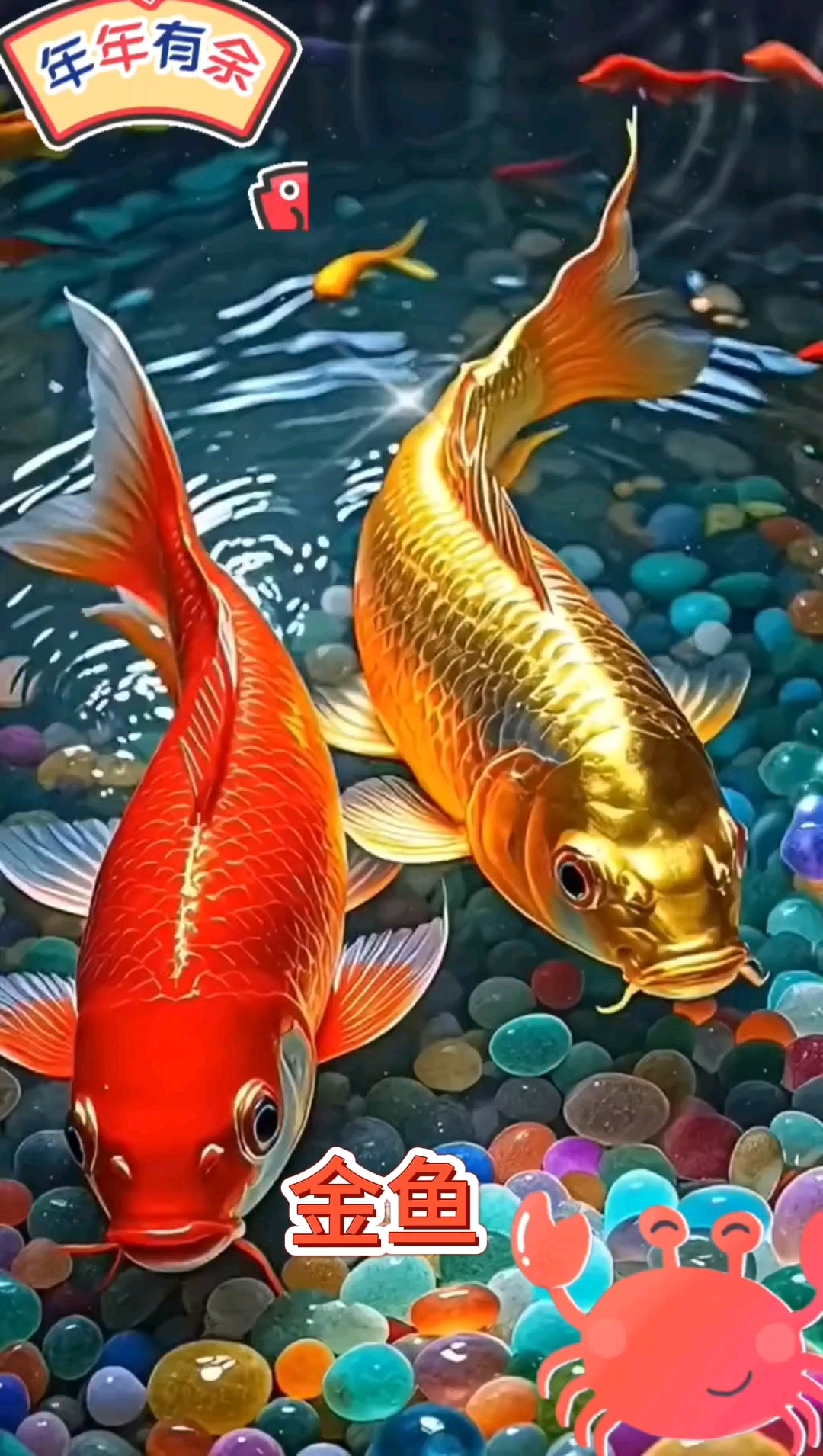 两条大金鱼