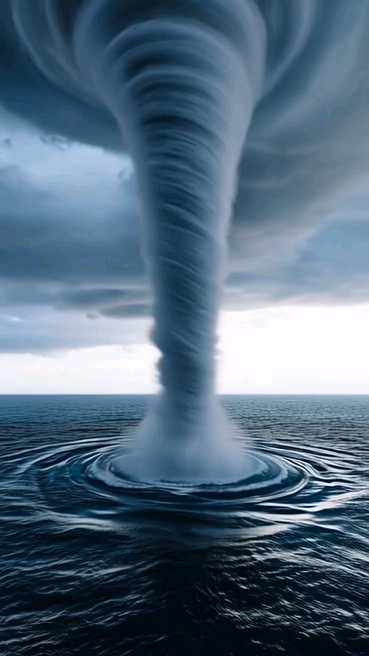 壮观的海上龙卷风,震撼的自然奇观