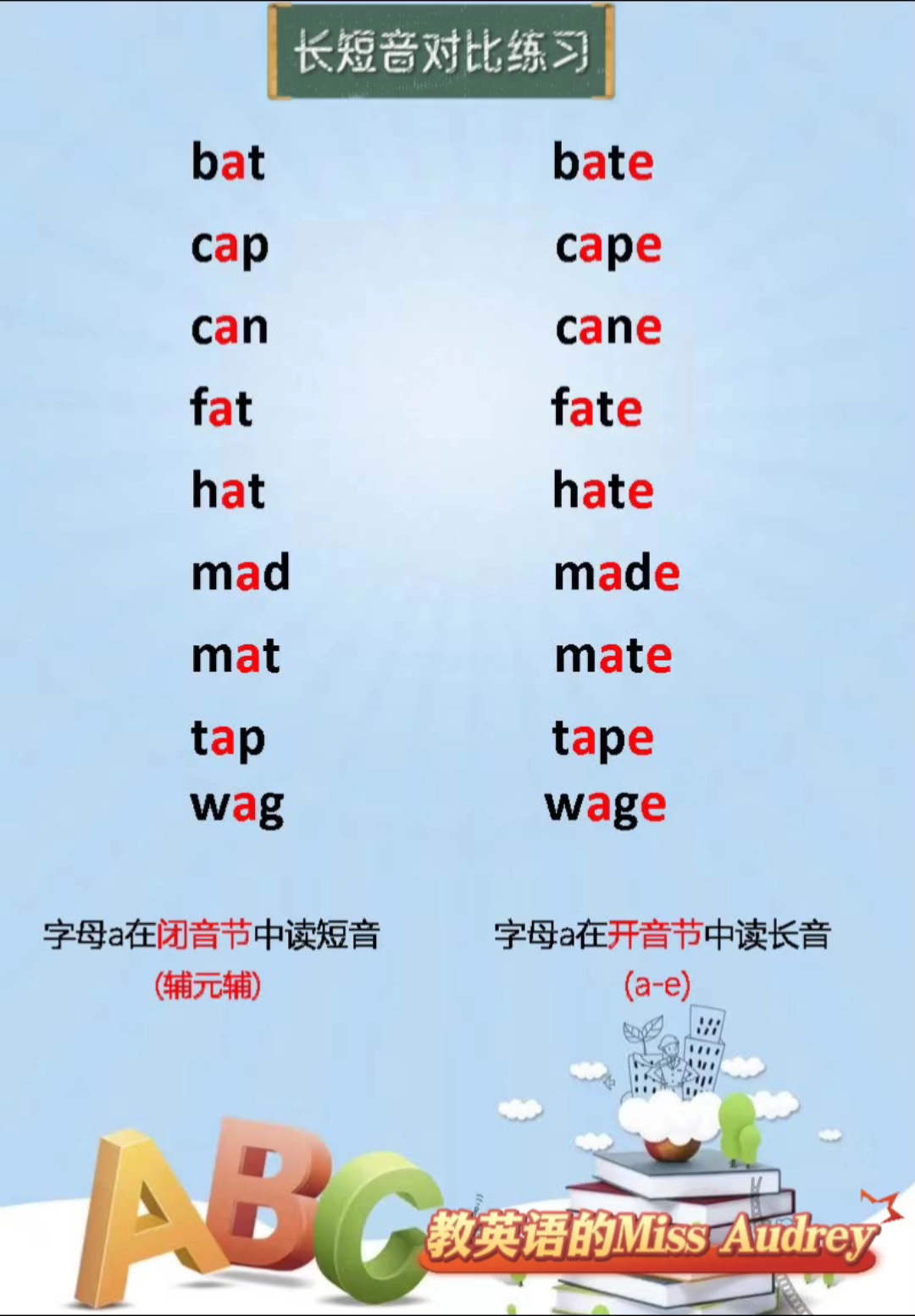 day 9_长短元音对比练习,你也来试试吧