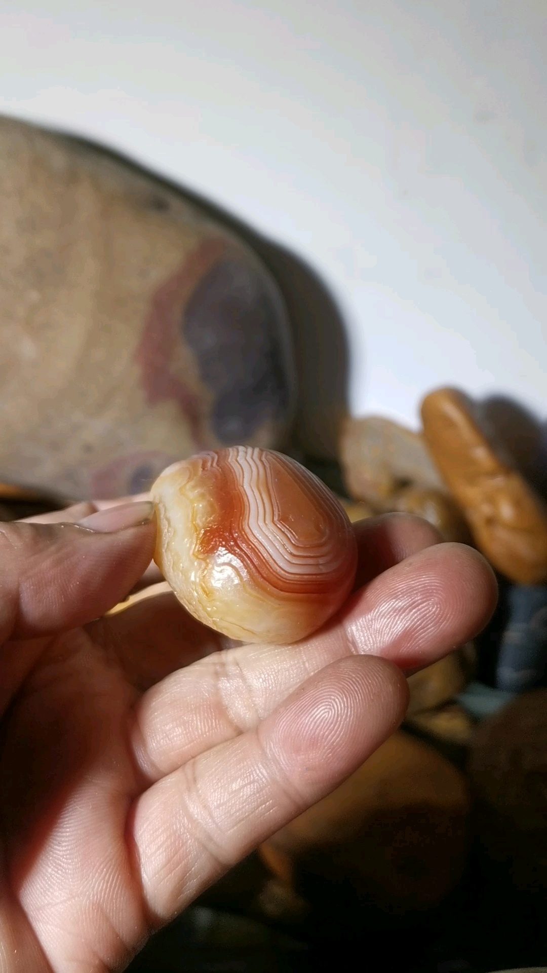 花眼玛瑙原石纯天然无打磨无打磨128米#玛瑙