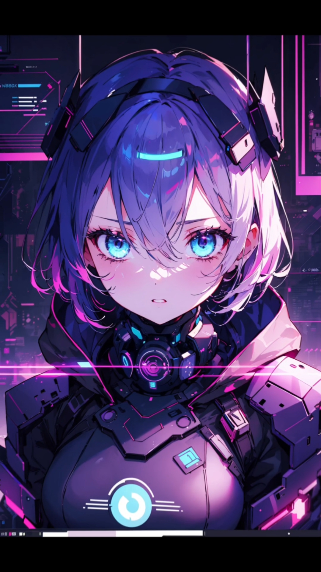 机甲少女,赛博朋克风,喜欢科幻的,帮忙点个赞!#机甲少女