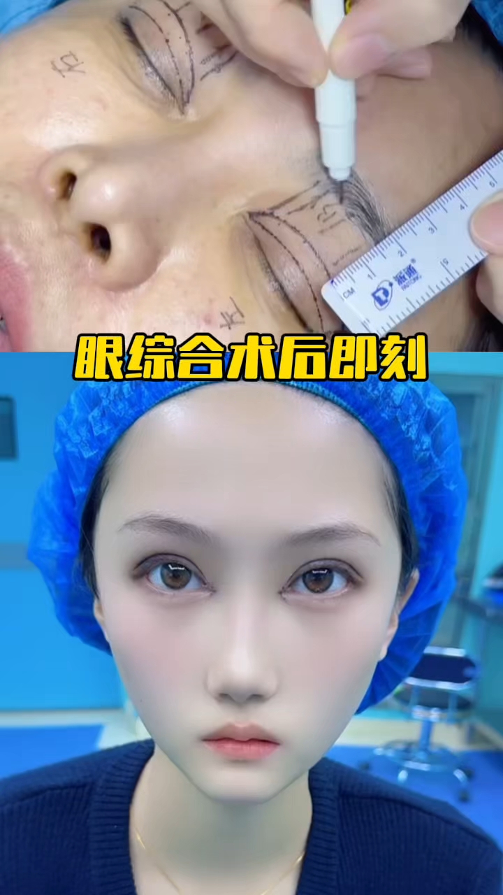 眼综合术后即刻效果