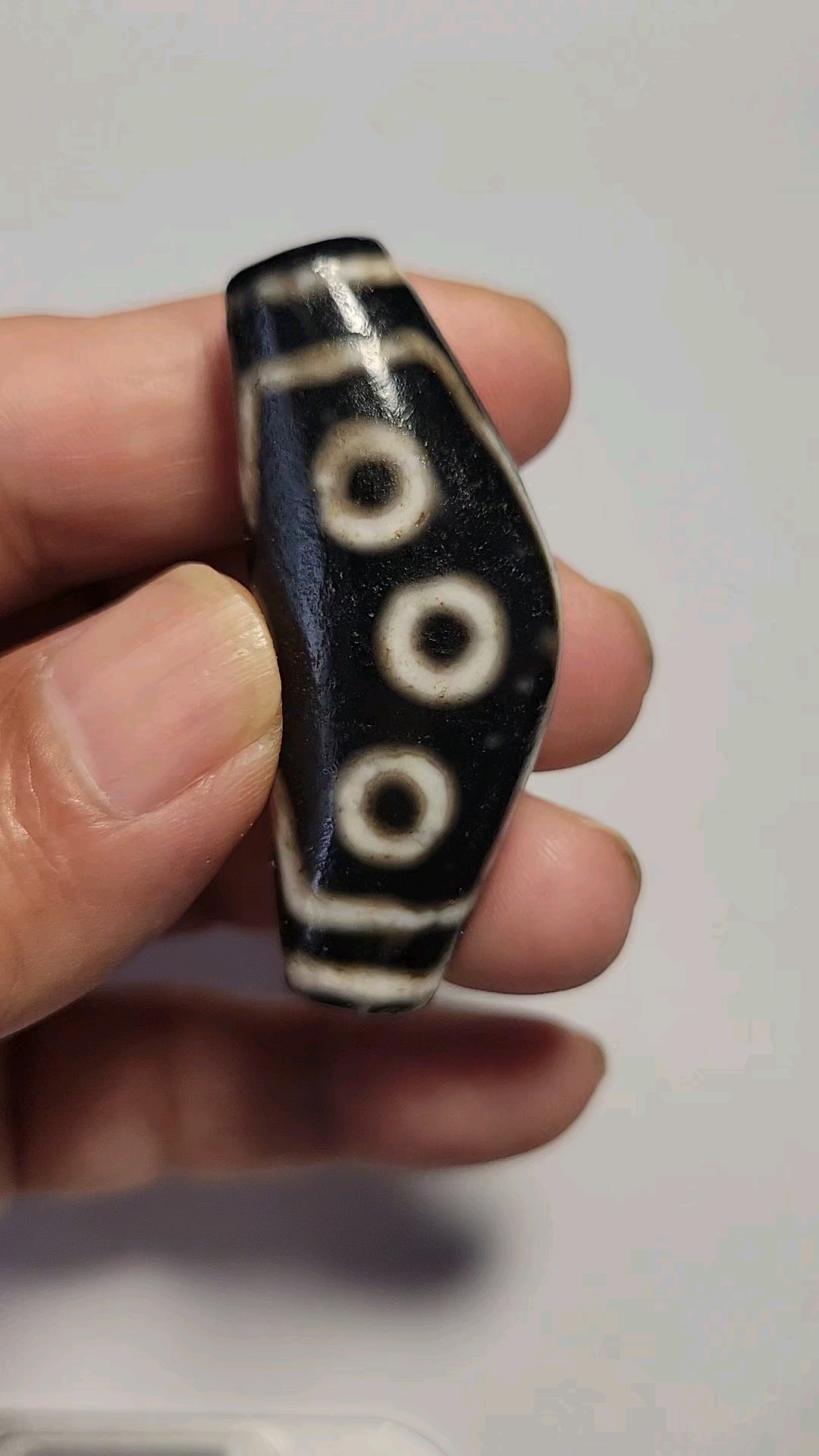 珠光宝气满油牛角型七眼老天珠