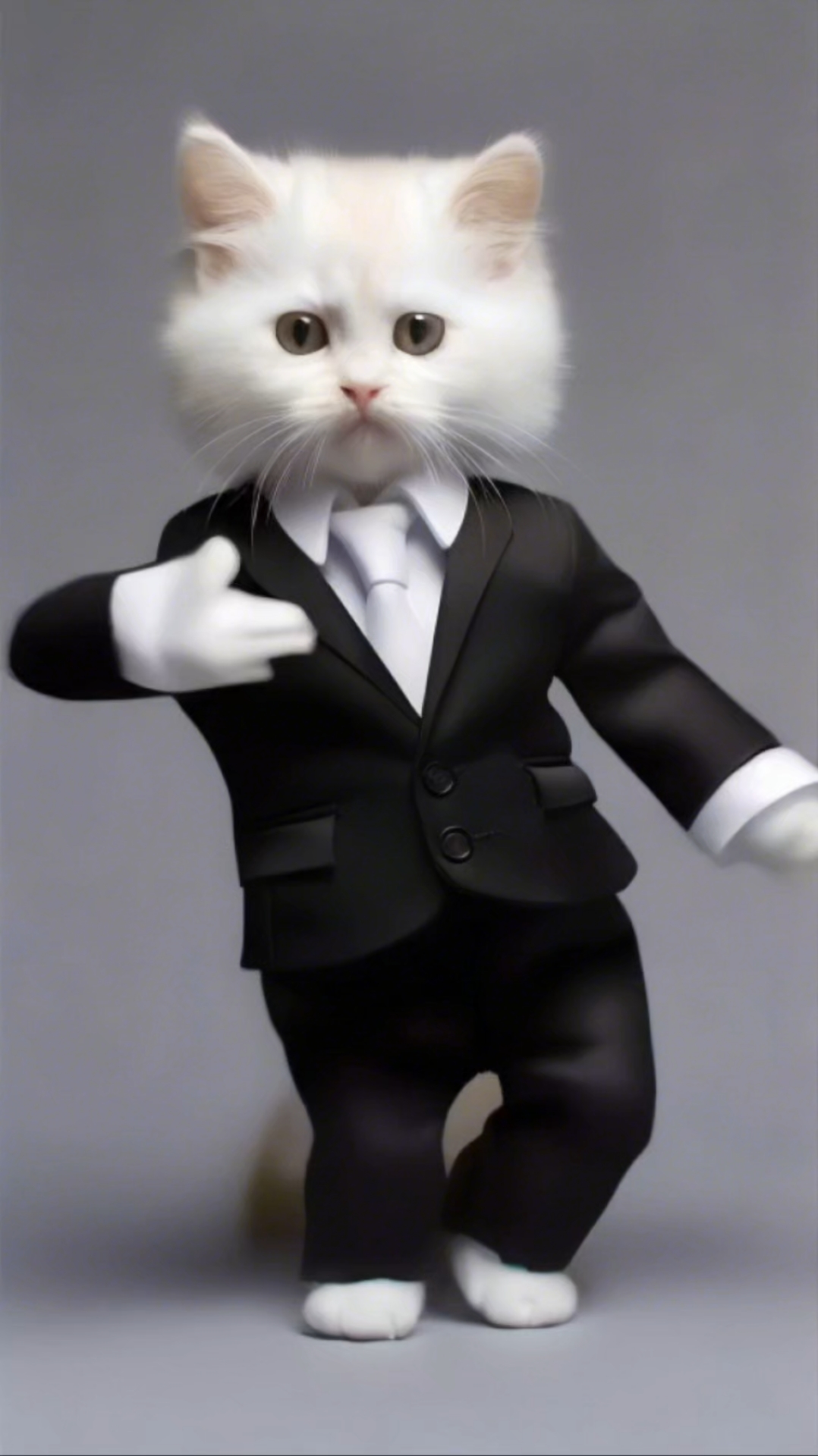 穿上西装跳舞的猫咪是不是很帅?