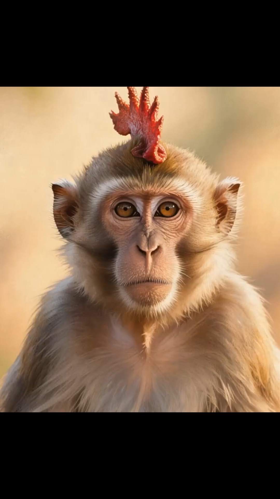 有公鸡冠的猴子
