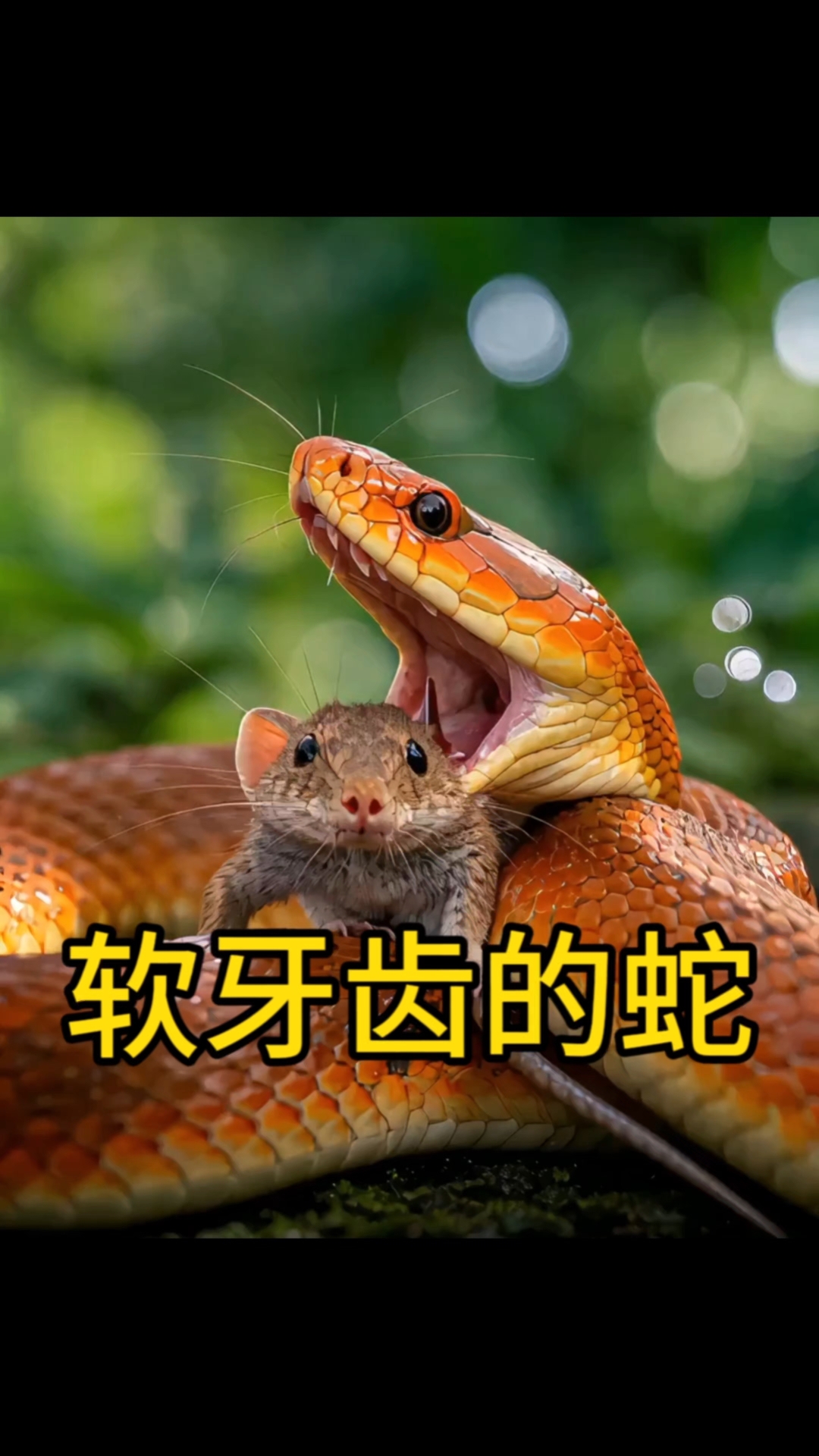 软牙齿的蛇,但是老鼠还是很害怕