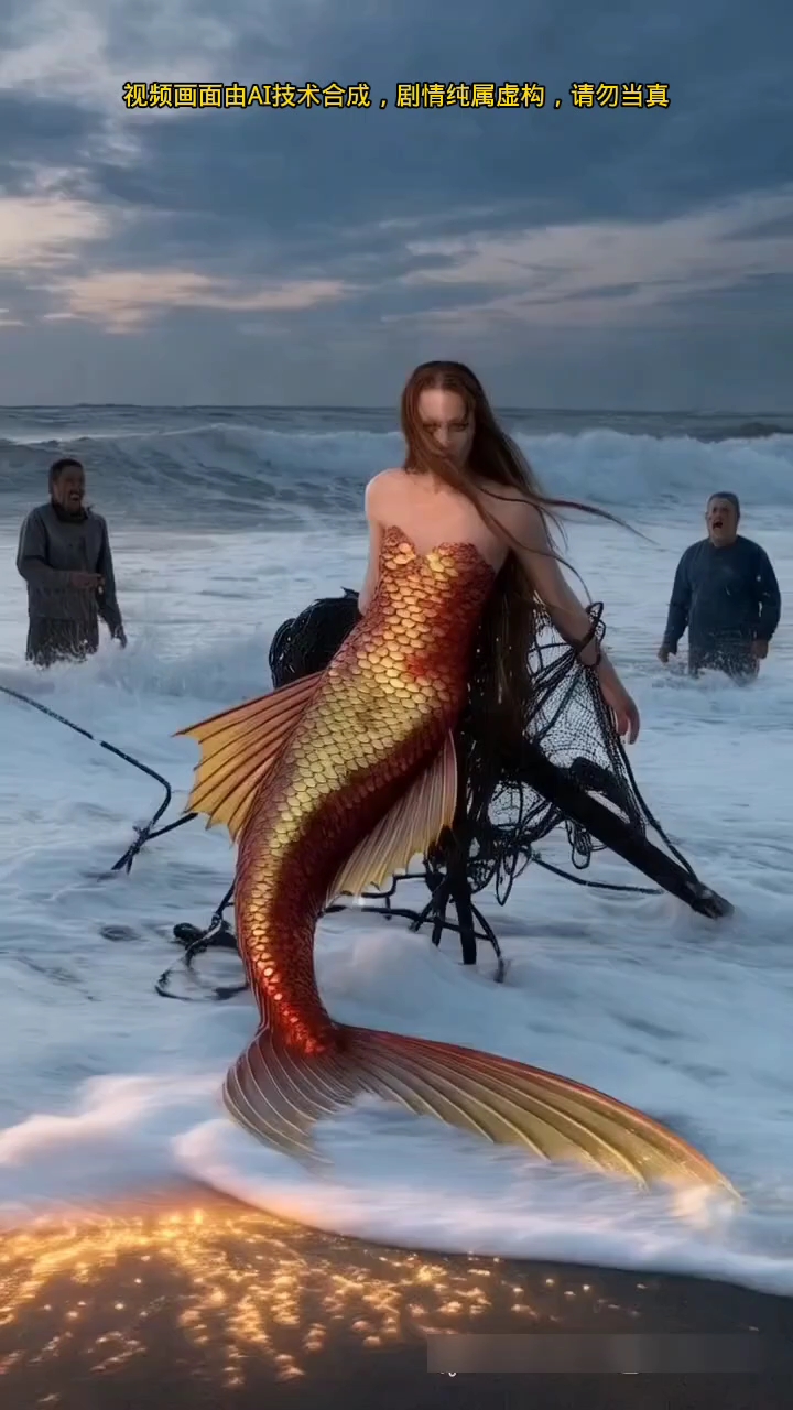 渔民抓住美人鱼