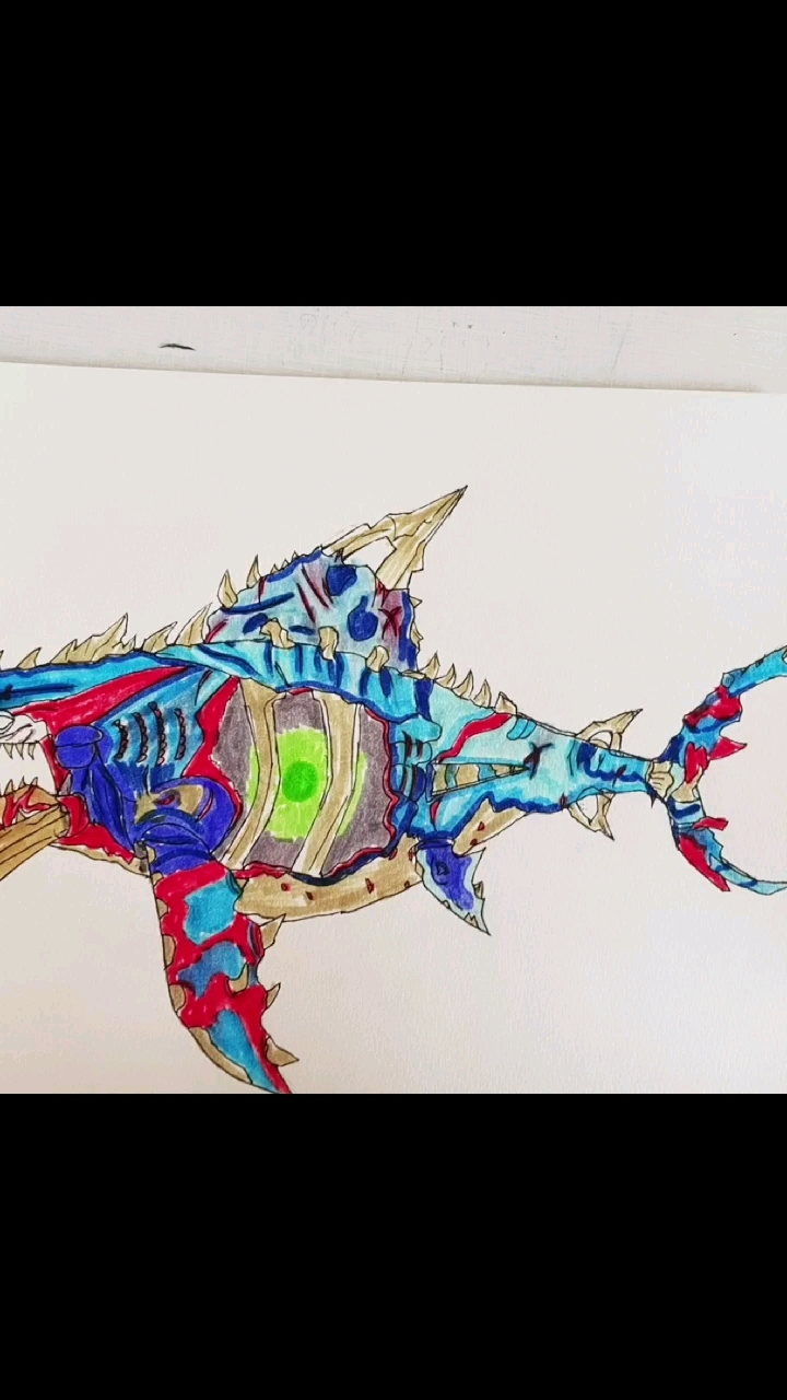 饥饿鲨世界手绘(终级永生鲨)