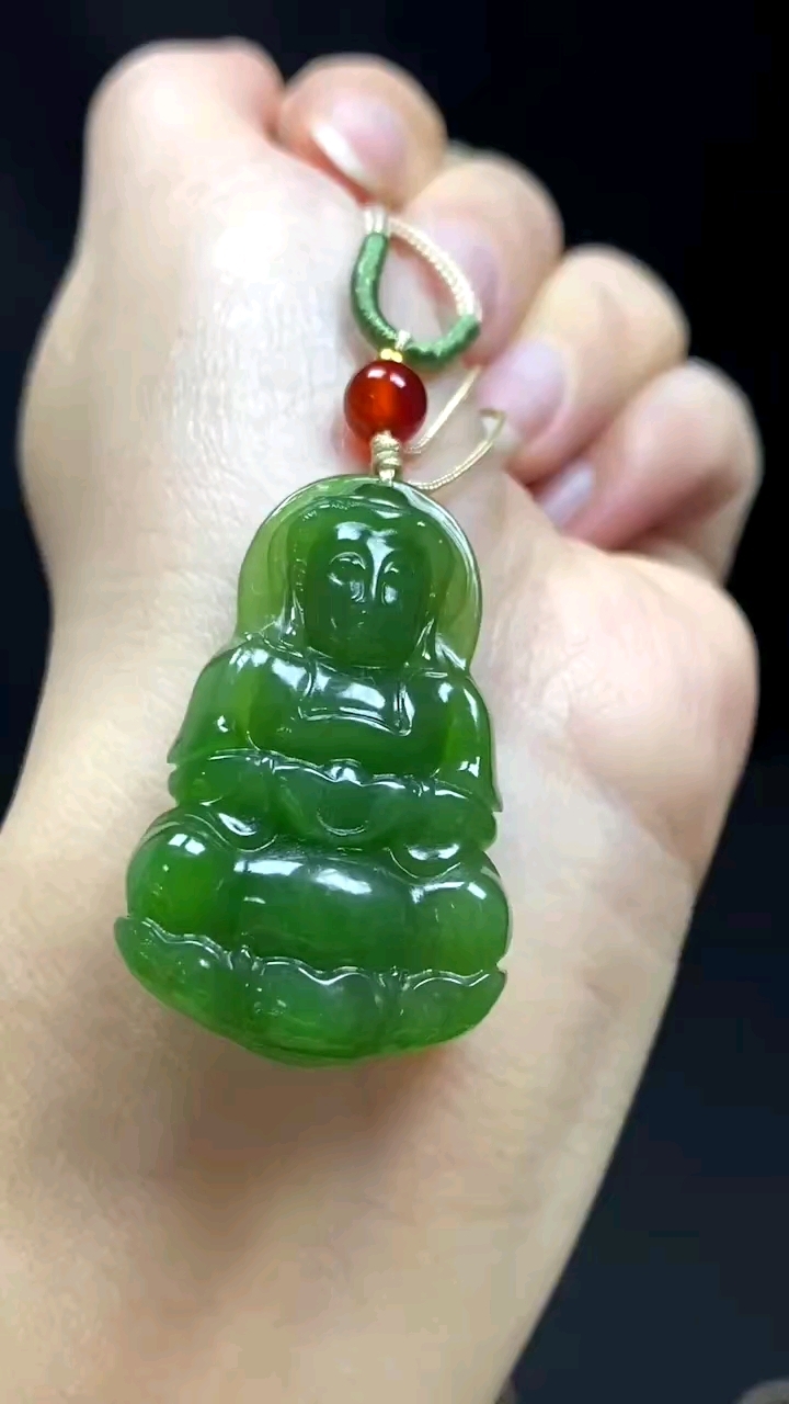 碧玉观音吊坠