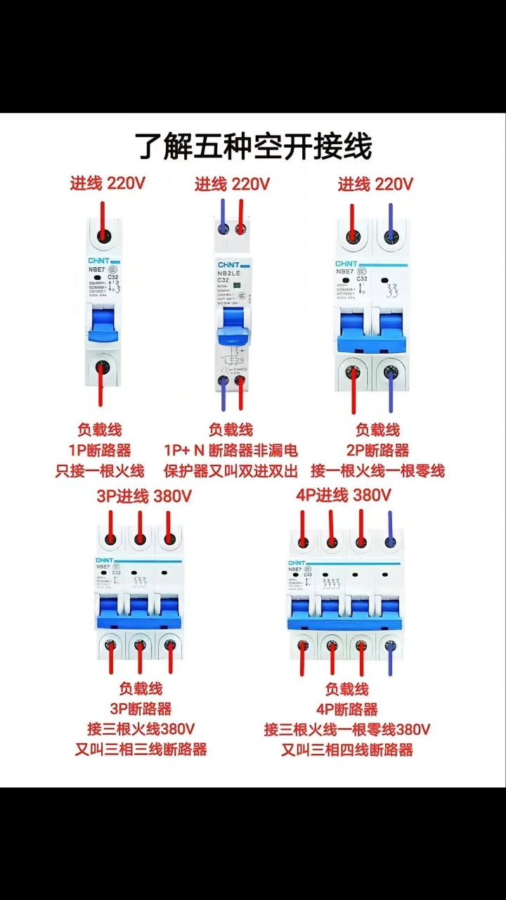 了解五种空开接线